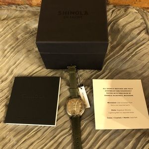 Shinola Gomelsky 36mm Watch Blakish Grey Face $650